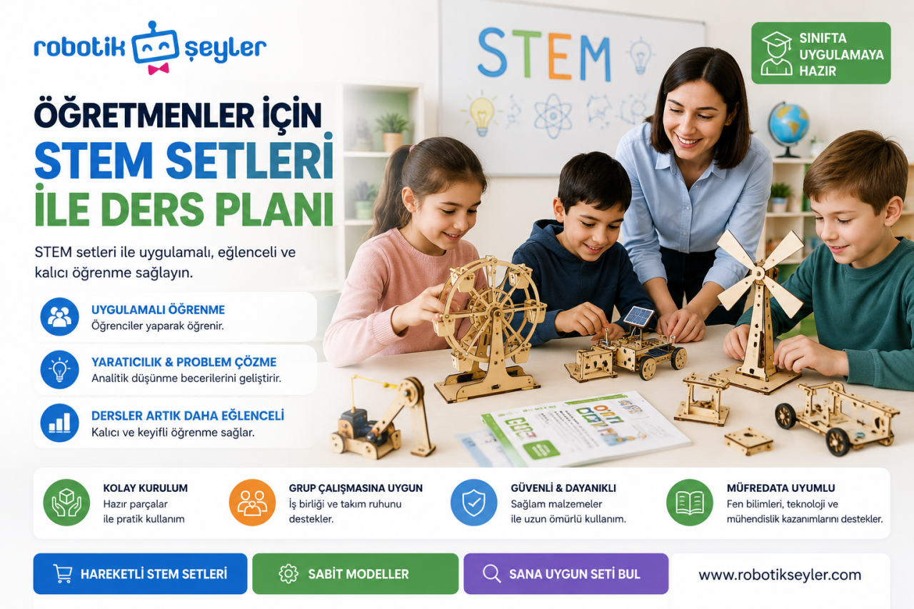 Öğretmenler İçin Haftalık STEM Ders Planı (Her Hafta 2 Set Uygulama)