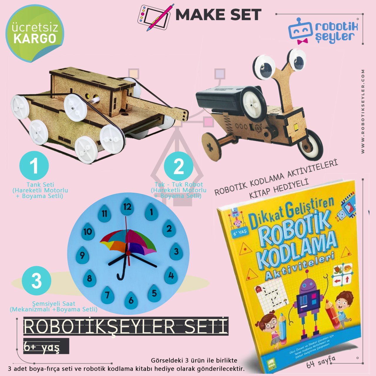 Make Set Şemsiyeli Model Saat