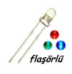 5mm  RGB LED Flaşörlü (5 adet)