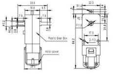3-6 volt DC Çift Eksenli TT Dişli Motor