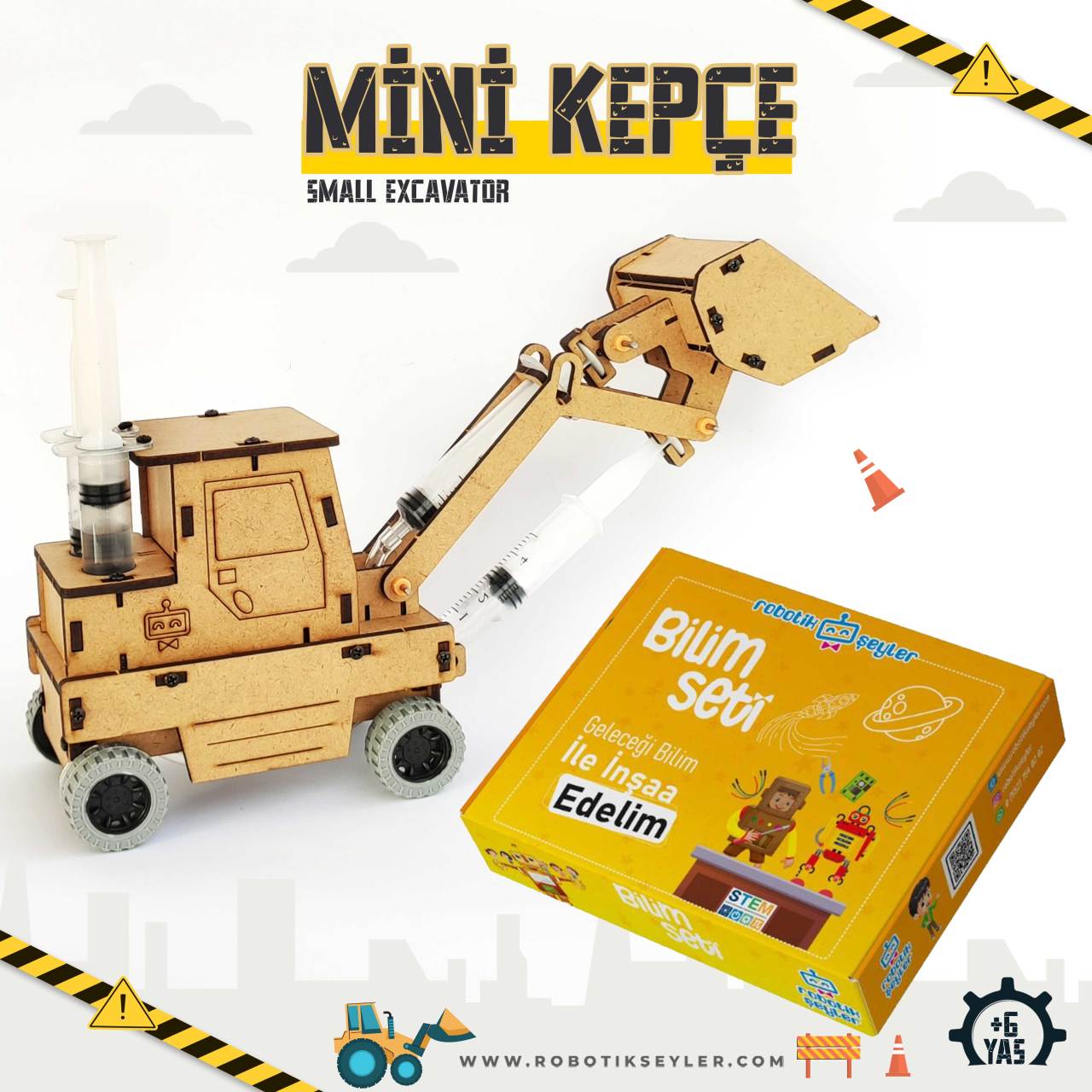 Mini Kepçe Yapım Seti – İş Makinesi STEM