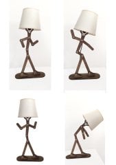 Motion Robotik Ahşap Abajur