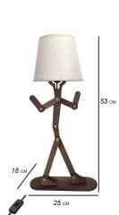 Motion Robotik Ahşap Abajur