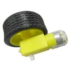 6V 250 Rpm Redüktörlü Motor ve Tekerlek Seti