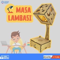 Ahşap Masa Lambası Yapım Seti – Elektrik STEM Seti