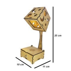 Ahşap Masa Lambası Yapım Seti – Elektrik STEM Seti