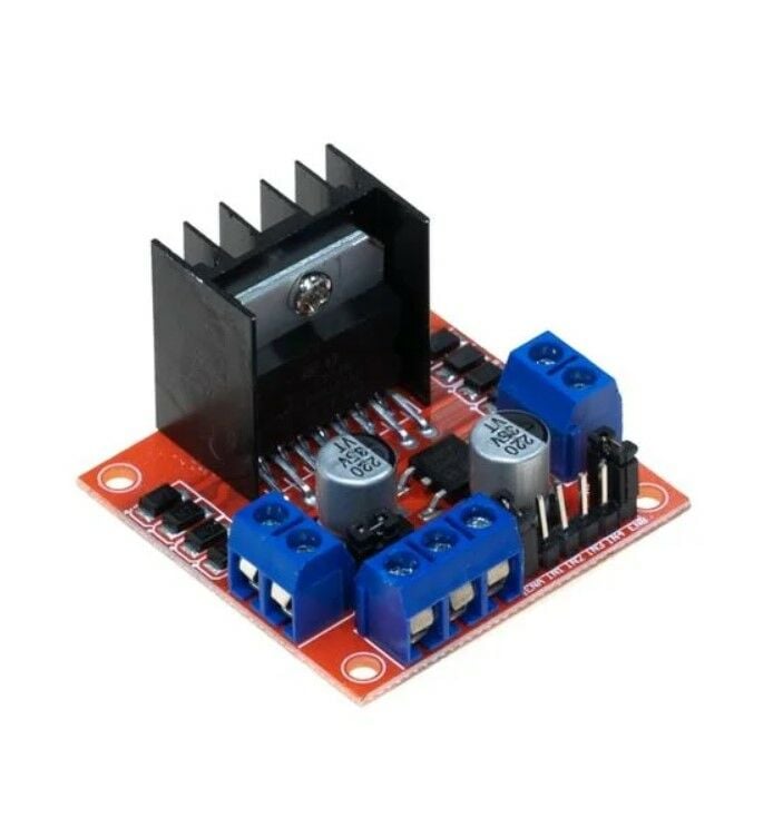 L298N Voltaj Regulatörlü Çift Motor Sürücü Kartı(Kırmızı PCB)