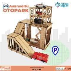 Ahşap Asansörlü Otopark Yapım Seti – STEM