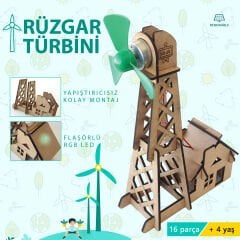 Rüzgar Türbini Yapım Seti – Yenilenebilir Enerji STEM