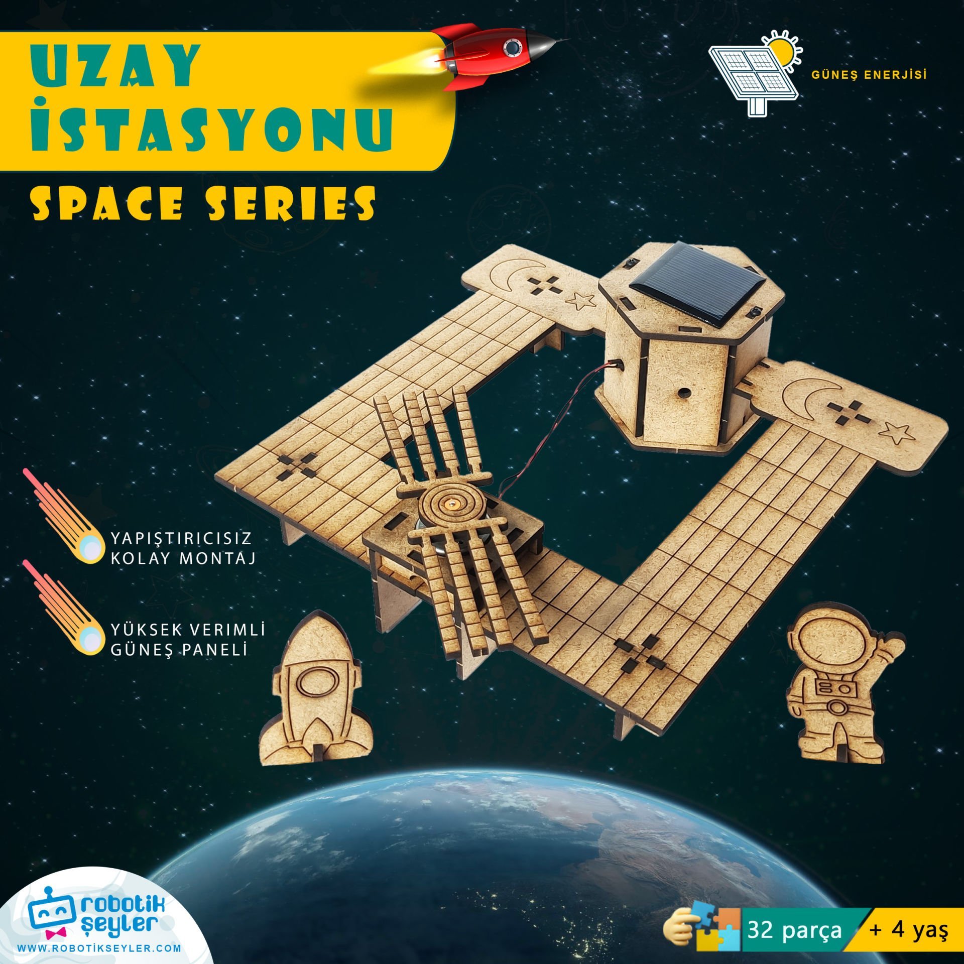 Uzay İstasyonu Güneş Enerjili Stem Seti