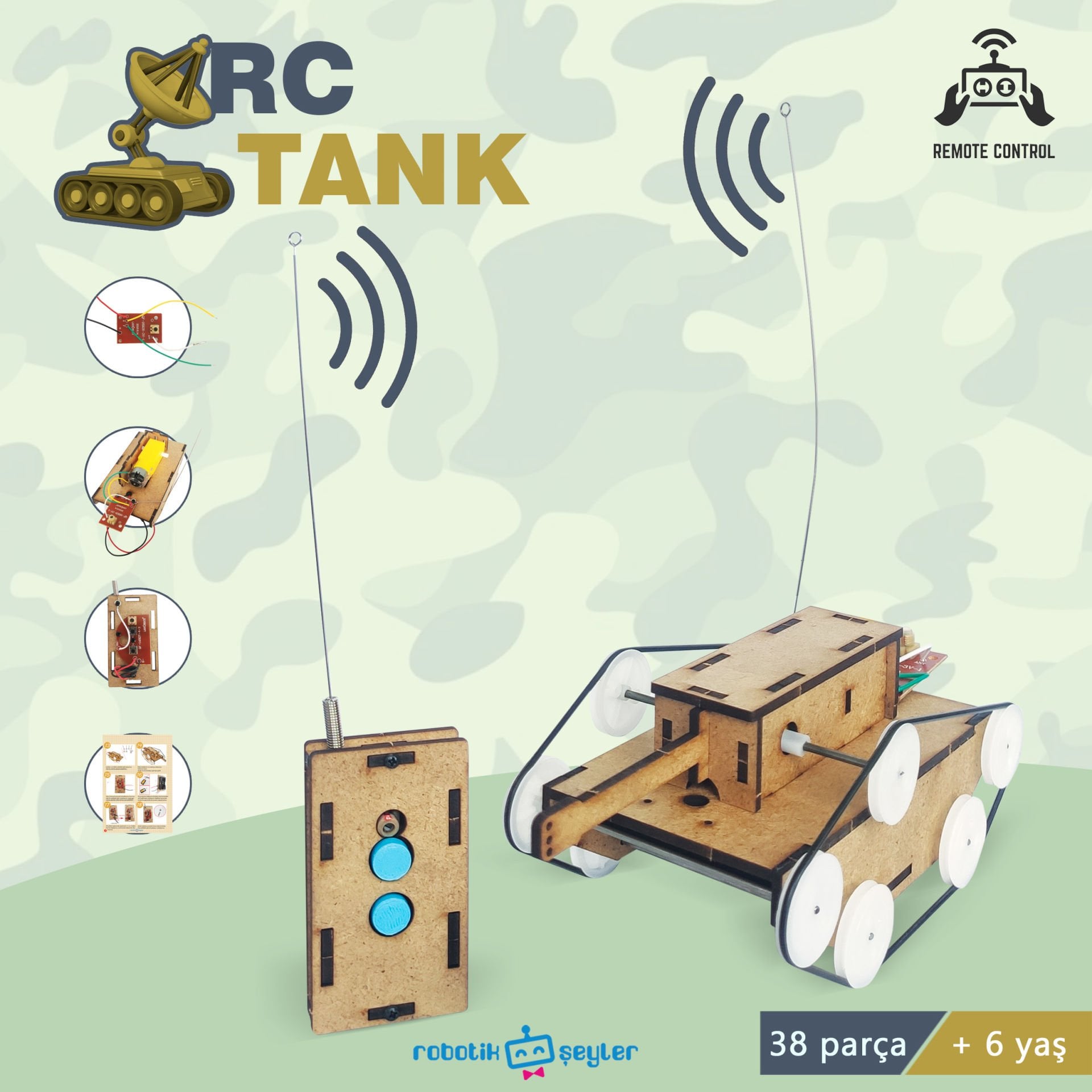 Kumandalı Tank Yapım Seti – RC STEM