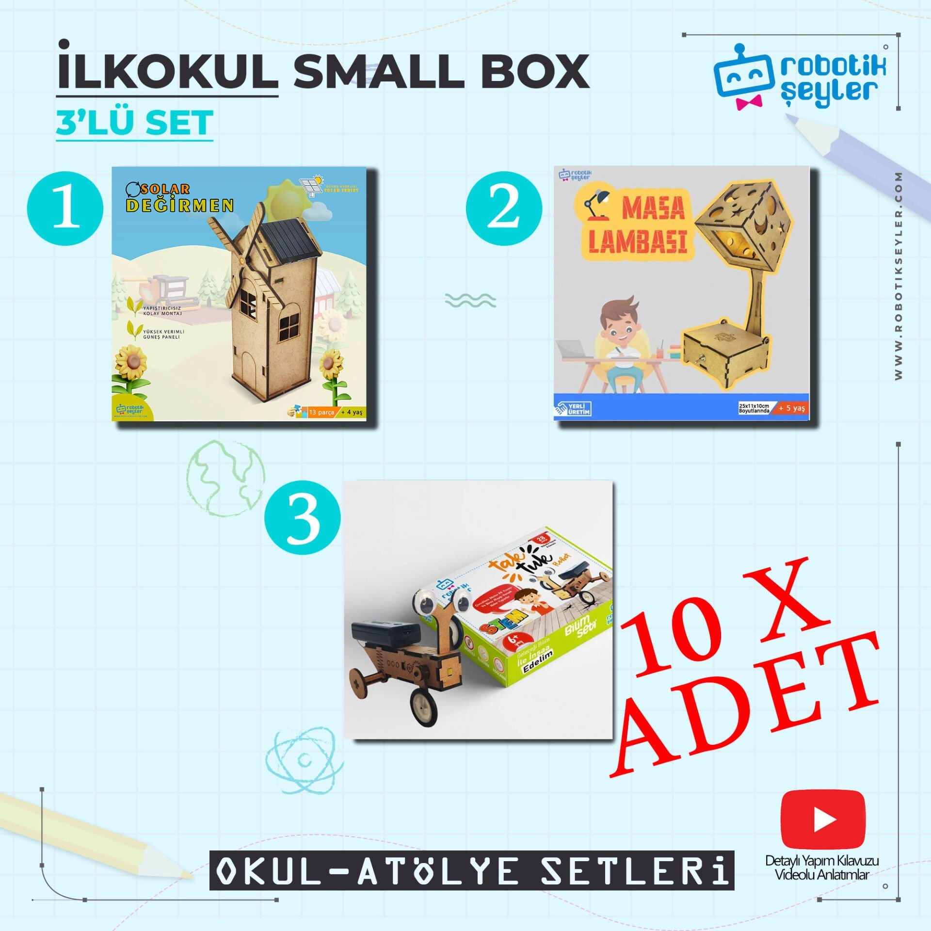 10 Adet İlkokul Small Box