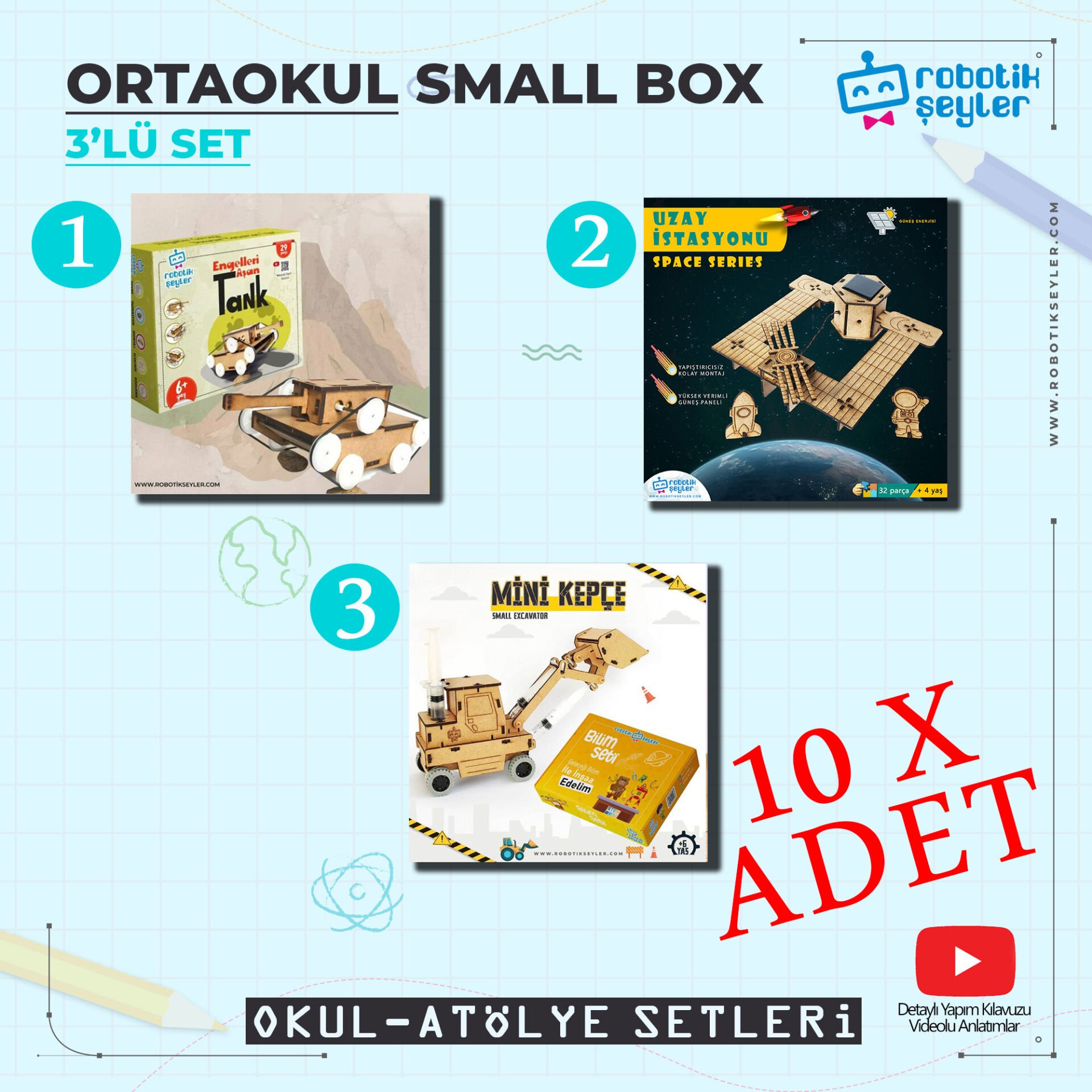 10 Adet Ortaokul Small Box