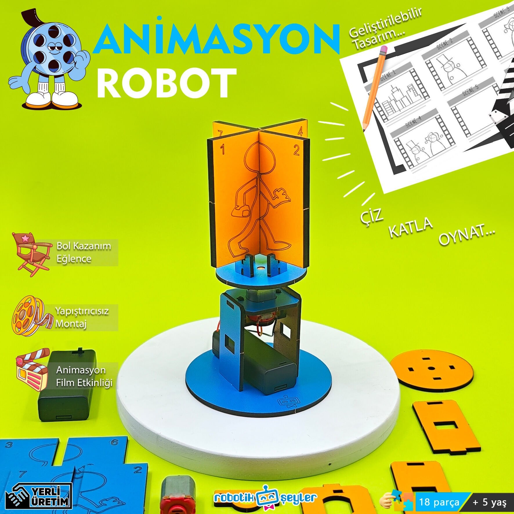 Hareketli Animasyon Robot – STEM Eğitim Seti